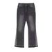 Vintage Distressed Fringe High Street Straight Leg Wide Hem Jeans for Men Retro Washed Denim Pants with Splatter Paint Design_mkmklike.com