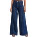 Women's Clothing Fashion Jeans Loose Wide Leg Comfortable Stretch Denim Pants High Quality Fashionable Casual_mkmklike.com