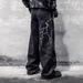 Men's Clothing Fashion High Street Washed Embroidered Denim Trousers Retro Jeans Style Distressed Straight_mkmklike.com