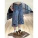 Women's Clothing Women's High-Waisted Cropped Jeans Retro Cartoon Embroidery 7/8 Length Straight Wide Leg Paulownia Style Shorts Summer Fashion_mkmklike.com