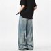 Men's Vintage Washed Distressed Jeans Light Blue Relaxed Wide-Leg Denim Pants 90s Streetwear Style Scraped Details_mkmklike.com