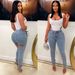 Women's Clothing High End Quality High Elastic Casual Ripped Washed Water Embellished Pearl Slim Fit Small Foot Jeans_mkmklike.com