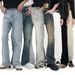 Men's Relaxed Fit Vintage Washed Jeans – Mid-Rise Stretch Denim Pants With Slight Flare (S-3XL, 7 Colors)_mkmklike.com