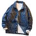 Men's Clothing Heavy Industry Full Print Jacquard Denim Jacket Spring And Autumn Handsome Casual Jacket_mkmklike.com