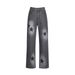 Women’s Clothing Street Retro Jeans Star Print Design Straight Casual Pants New_mkmklike.com