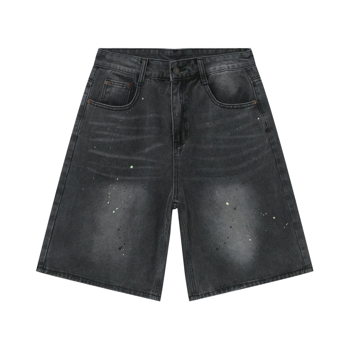 Men's Clothing High Street Loose Straight Leg Wide Leg Casual Five Point Denim Shorts For Men Summer Style_mkmklike.com