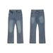 Men's Clothing Cleanfit Ripple Blue Cow Must Have Ripple Washed Lightning Pattern Flared Jeans Bootcut Trousers Men_mkmklike.com
