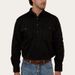 Pulse European And American Men's Retro Denim Pullover Shirt Long Sleeve Linen Loose Workwear Casual Jacket_mkmklike.com