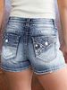 Women's Clothing New High Elastic Jeans Embroidery Versatile Denim Shorts Women_mkmklike.com
