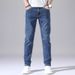 Men's Clothing Men's Stretchy Casual Slim Fit Jeans Straight Leg Trousers For Spring And Autumn For Formal & Casual_mkmklike.com