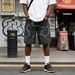 Amazon's European And American Retro Washed Denim Shorts For Men, Featuring Centipede Embroidery, Loose Fit, Street Style, Hip Hop, Trendy, Versatile Men's Trousers._mkmklike.com