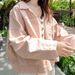 Chicco Autumn New Pink Denim Jacket Women Korean Style Student Plus Size Loose Long Sleeve Slimming Fashionable Top_mkmklike.com