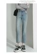 New Style Straight-leg Jeans For Women From Guangzhou, Popular High-waisted Loose-fitting Slimming Light-colored Cropped_mkmklike.com