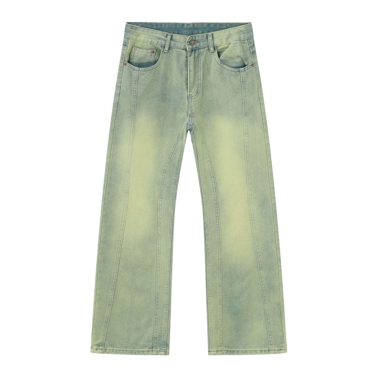 EF JEANS | 2024 New Product, Retro And Old Washed Ruffian Handsome Vibe Slightly Slim Straight Jeans Tide_mkmklike.com