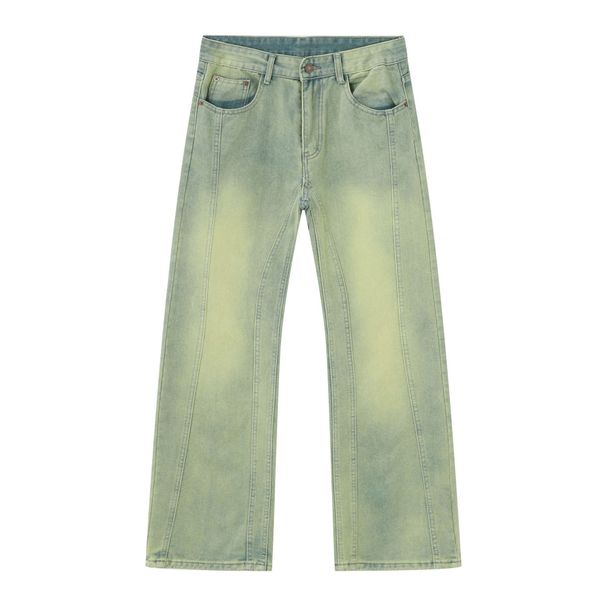 EF JEANS | 2024 New Product, Retro And Old Washed Ruffian Handsome Vibe Slightly Slim Straight Jeans Tide_mkmklike.com