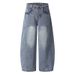 New American Style Wide-Leg Scimitar Jeans Men, Spring And Autumn Trendy Brand Long Pants, Straight-Leg, Plus Size,_mkmklike.com