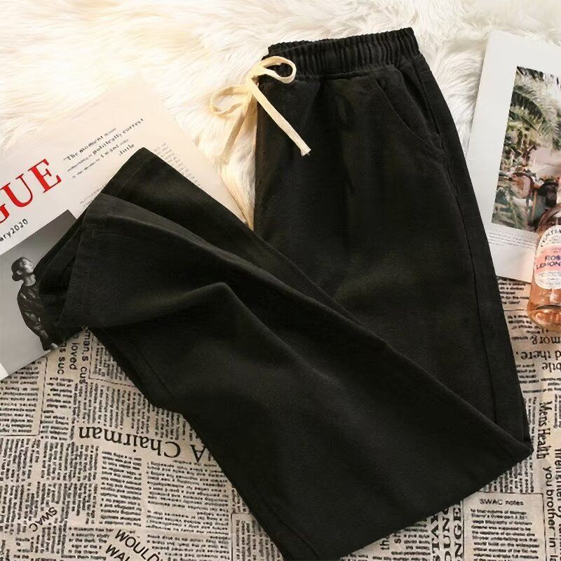 Men's Clothing Autumn New Men's Casual Pants Classic Retro Solid Color Simple Elastic Waist Jeans_mkmklike.com