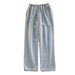 Men's Wide Leg Jeans Elastic Waist Floor Length Loose Straight Trousers Southeast Asian Fashion Men's Clothing_mkmklike.com