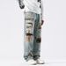 Men's Distressed Flare Jeans – High Street Wide Leg Ripped Denim Pants (29-36)_mkmklike.com
