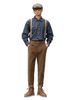 Pure American Retro Overalls For Men, Straight-Leg British Style, Vintage Chinese Style Corduroy Suspender Pants, Autumn And_mkmklike.com