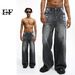 EF JEANS | 2023 New Guochao Design Sense Niche Jeans Men's Ins High Street Retro Pants Couple Tide_mkmklike.com