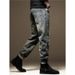 Men's Clothing Ripped Jeans Trendy Retro Patched Loose Straight Leg Casual Trousers Mid Waist Standard Thickness Spring Autumn_mkmklike.com