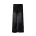 Men's Clothing Men's Retro Style Washed Straight Leg Jeans Thickened Loose Floor Length Pants Korean Style Commuter Outfit Winter_mkmklike.com