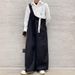 Pure Men's Casual Niche Design Dark Style Yamamoto Loose Overalls Trendy Wide-Leg Straight Long Pants_mkmklike.com