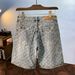 Men's Distressed Denim Shorts Vintage Washed Loose Fit Breathable Casual Streetwear for Summer Blue S-3XL_mkmklike.com
