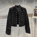 Summer New Women's Classic Metal Ribbed Buckle Design Shoulder Strap Washed Denim Top Short Jacket Court Style_mkmklike.com