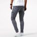 Men's Workwear Jeans With Multiple Pockets - Durable & Stylish Casual Trousers For Everyday Wear, Comfortable Fit For All-Day Use_mkmklike.com