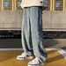Men's Clothing High Street Jeans Autumn Fashion Sense Side Row Plaid Straight Pants Design Sense Trendy Plaid Wide Leg_mkmklike.com