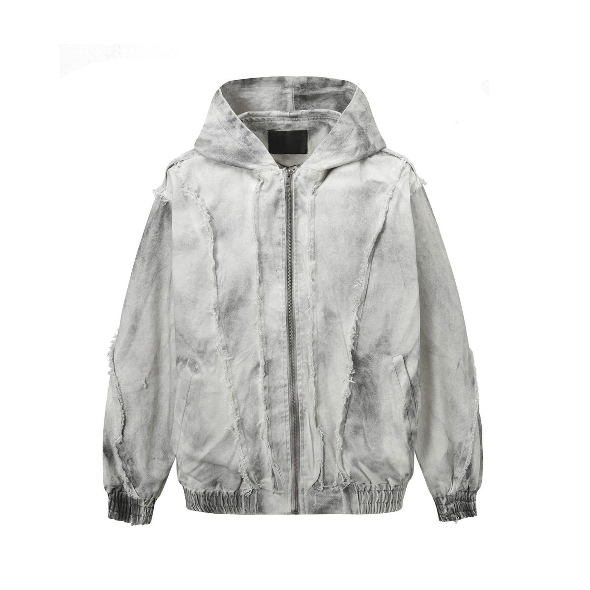 Men's Clothing Autumn New Wasteland Style American Retro Washed Raw Edge Splicing Hooded Jacket_mkmklike.com