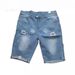 Men's Clothing Elastic Hole Jeans Denim Shorts_mkmklike.com