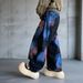 Men's Black Graffiti Jeans - Loose Fit Straight Leg Denim With Urban Color Block Design_mkmklike.com