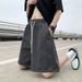 Denim Shorts Men's Summer Thin Loose Five-point Pants American Trendy Brand Casual Washed Elastic Waist Straight Pants_mkmklike.com