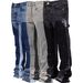 Patched Layered Flare Cargo Jeans For Men - Elastic High-Waisted Denim Pants Ins Trendy Streetwear_mkmklike.com