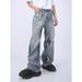 Men's Clothing Slim Fit Jeans For Men Loose Distressed Loose Fit Straight Leg Jeans - Trendy Ripped Denim Pants For Casual Wear (Light Blue, S-3XL)_mkmklike.com