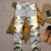 Men's Clothing American Retro Style Jeans Casual Pants Vintage American Style Men's Jeans - Classic Straight Leg Denim Pants For Casual & Streetwear_mkmklike.com