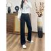 Four-way Stretch Narrow Wide-leg Denim Jeans For Women, Anti-fade, 2025 High-waisted Elastic, Petite Size, Autumn And_mkmklike.com