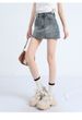 K Retro Sexy Girl Denim Mini Skirt, High-waisted, Slimming, Anti-slip, Hip-hugging Half-body Skirt_mkmklike.com