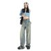 American Retro Distressed Cement Yellow Wide-leg Jeans For Women, New 2025 Model, High-waisted, Loose, Slimming, Drapey_mkmklike.com