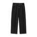 Men's Clothing Split Silhouette Retro Jeans Men's Spring New Style Bright Line Design Original Denim Trousers American Straight Pants Loose Pants_mkmklike.com