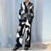 2026 European And American Personality Graffiti Casual Shirt Turn-down Collar Long Sleeve Fashion Women's_mkmklike.com