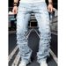 Men's Straight Fit Denim Jeans – High Street Fashion Casual Pants For Summer & Streetwear (S-XXL, Multiple Colors)_mkmklike.com