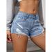 American Retro Denim Women, New Fashion For Summer 2025, Trendy Ripped Personalized Shorts_mkmklike.com