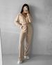 Women's Clothing Suit Solid Color Long Sleeve Zipper Hoodie Lace up Pants Two piece Set_mkmklike.com
