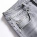 In Stock 2023 Summer New Men's Gray Jeans Trendy Personality Stretch Slim Fit Mid-Waist Long Pants_mkmklike.com