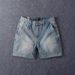 Men's Clothing Pure Cotton Three Quarter Jeans Retro Washed Old Fashioned Slim Straight Casual Shorts_mkmklike.com