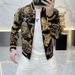Spring And Autumn New European Style Brand Internet Celebrity Heavy-Duty Printed Jacket Men's Fashion Slim Fit Casual_mkmklike.com